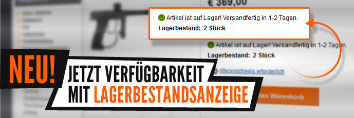 Jetzt Verfügbarkeit mit Lagerbestand