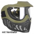 Paintball Maske Invert thermal 20/20 mit Ventilator olive