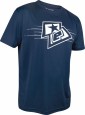 T-Shirt Planet Mens ELogo blau / weiss 