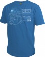 T-Shirt Planet Mens Geo3 blau