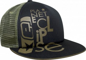 Baseballcap Planet Txt schwarz/olive